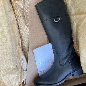 Frye Tall Black leather boot NWT